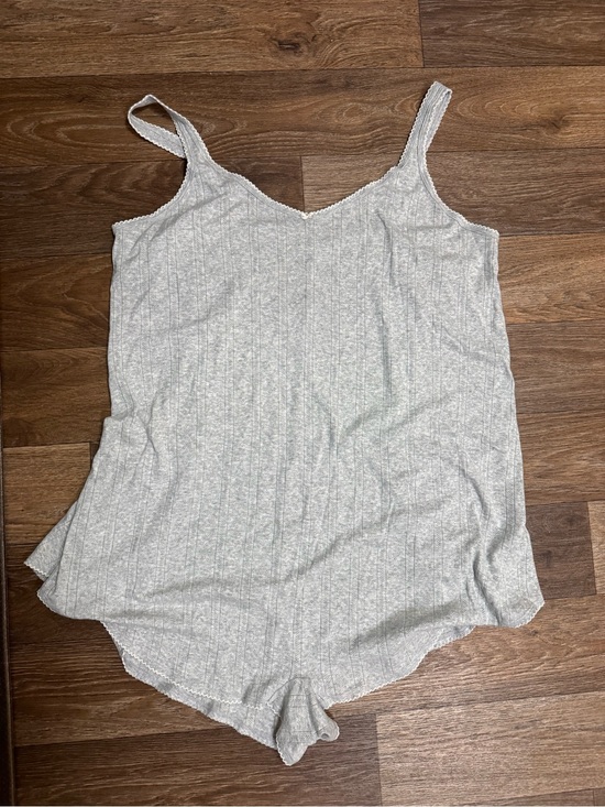 aerie Other - Aerie Light Gray Ribbed Cami Sleep Romper